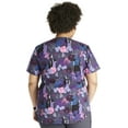 thumbnail image 3 of Tooniforms Scrubs Top For Women V-Neck Print TF737, 3 of 7