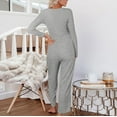 thumbnail image 5 of Jumpsuits for Women Casual Womens Casual Button Long Sleeved Color Wide-Leg Jumpsuits Lady Jumpsuit Womens Jumpsuits Casual, 5 of 8