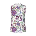thumbnail image 6 of Lsque Fairy Flower Print Men's Cotton Blend Sleeveless Muscle Shirts (S-3XL)- Moisture Wicking, Odor Protection, UPF 30+,XX-Large, 6 of 8