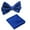 Royal Blue, variant on Solid Matching Pre-Tied Bow Tie and Pocket Square Sets for For Weddings and Formal Events