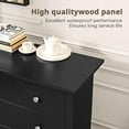 thumbnail image 4 of Wubio 6 Drawer Dresser for Bedroom, Wood Dresser Wide Storage Organizer for Living Room Hallway Closets (Dark Black), 4 of 9