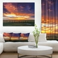 thumbnail image 1 of Coucher de Soleil Dramatique sur Prairie - Grande Toile Paysage, 1 of 4