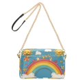 thumbnail image 2 of FORMRS Women Crossbody Purse with Chain Strap Vegan Leather Shoulder Handbag, Rainbow with Stars, 2 of 7