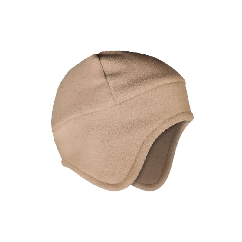 Gymnastika-men Hat Solid Color Ear Protection Autumn Winter Windproof No Brim Cap for Riding, Men's, Size: One size, Beige