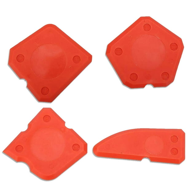 Kenally 4 Uds removedores de sellador esparcidor de cemento de vidrio multicolor multifuncional hogar Multi-ángulo mano espátula herramienta pala Kit Artesanía Amarillo Kenally TO008331-02B