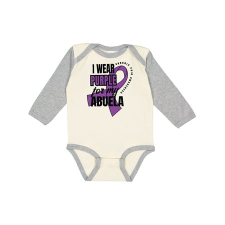

Inktastic Chronic Pain I Wear Purple For My Abuela Gift Baby Boy or Baby Girl Long Sleeve Bodysuit