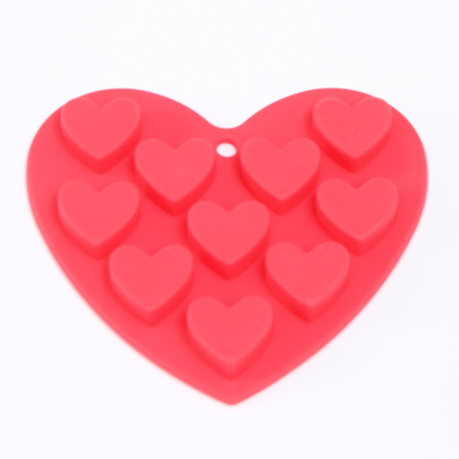 Heart Shaped Silicone Chocolate Molds Candy Diy Baking Trays 10Cavity