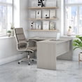 thumbnail image 2 of Echo L Shaped Desk in Gray Sand - Engineered Wood, 2 of 5