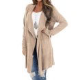 thumbnail image 4 of Chaqueta de felpa con bolsillo de manga larga suelta para mujer, informal, a la moda Fridja BV0+2254, 4 of 9