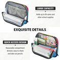 thumbnail image 5 of Standing Pencil Case with Base Large Capacity Stationery Pouch Pen Bag with Zipper for Women Men Colorful Row Boats, 5 of 7