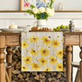 thumbnail image 3 of SM-XLHN Yellow Flowers Daisy Bees Summer Table Runner, Seasonal Easter Fall Holiday Kitchen Dining Table Decoration for Home Party Indoor 13x48 Inch, 3 of 6