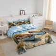 thumbnail image 3 of Erosebridal Tropical Beach Bedding Full Comforter Set, Sea Ocean Theme Duvet Insert, Reversible 3 Pieces, 3 of 7