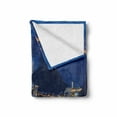 thumbnail image 2 of Night Soft Flannel Fleece Throw Blanket, Aerial View of Mountain Sugar Loaf and Botafogo Rio de Janeiro, Cozy Plush for Indoor and Outdoor Use, 50" x 70", Violet Blue Pale Grey, by Ambesonne, 2 of 6