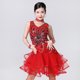 thumbnail image 2 of Falda de baile de malla de lentejuelas con lentejuelas sexy L Rojo Sunnimix Vestido de baile, 2 of 8