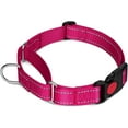 thumbnail image 1 of HAHDAXIA Martingale Collar for Dogs, Reflective Heavy Duty Dog Collar for Safety, Quick Release Buckle, Adjustable Nylon Collars for Small Dogs Walking Training, Hotpink,S, 1 of 7