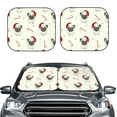 thumbnail image 2 of Naloa Christmas Pug Dog 2 Piece Foldable Car Sun Shades, Car Windshield Sunshade, Front Window Sunshade for Car, Truck, SUV - Small, 2 of 7