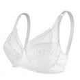 thumbnail image 4 of Summer Savings Clearance 2025! Loopsun Plus Size Bras for Women, Fashion Comfortable Womens Lace Beauty Back Strap Wrap Plus Size Bra White 95, 4 of 4