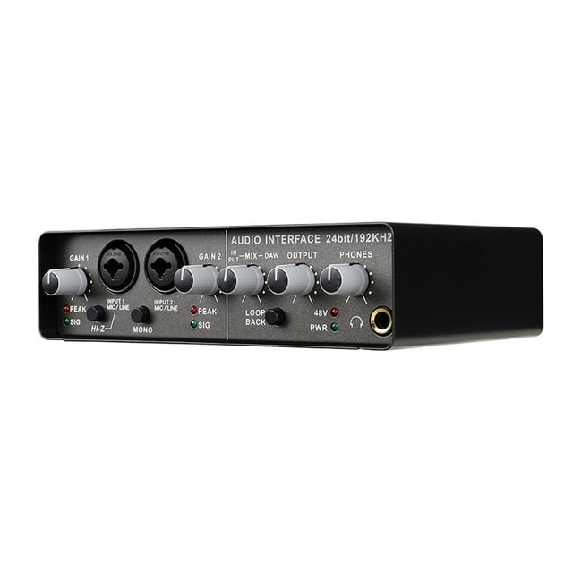 Tarjeta de sonido USB Speravity de 4 salidas con alimentación fantasma de 48 V 24 bits/192 KHz