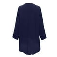 thumbnail image 3 of T Shirts for Women Casual Tops Plus Size Long Sleeve Solid Loose V-neck Blouse Tee Shirt Top, 3 of 5