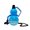 Blue, variant on Hulu Water Bottle 800ml Transparent Curved Flat Water Bottle in Gourd Style with Strap Waist Rope Cup Brush Pendant DIY Sticker Leak Proof Sports Water Bottle for Festival Activities