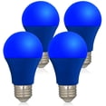 thumbnail image 3 of Bombilla LED de color azul – Bombillas azules con base A19 E26 de 9 W (equivalente a 60 W), bombillas azules perfectas para porche al aire libre, decoración navideña, decoración de fiestas, iluminació, 3 of 4