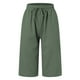 thumbnail image 4 of Pantalones capri elásticos para mujer - Pantalones informales con bolsillos grandes - Tejido suave de terciopelo dorado - Cintura alta - Tallas S-XXL - Lavado a mano/a máquina, 4 of 5