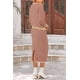 thumbnail image 2 of Conjunto de Falda para Mujer PRETTYGARDEN Suéter a Rayas Naranja Talla S, 2 of 8