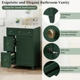 thumbnail image 4 of 24-inch forest green bathroom vanity with ceramic sink, 2 drawers and 1 soft-close door, safe, stable, sturdy and reliable, with ample storage space, 4 of 9
