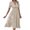 Khaki, variant on Qiopertar Women's Summer Casual V-Neck Striped Short Sleeve Dress Slim Fit Knee-Length Elastic Waist Fashionable Travel Beach Party Cocktail Dress, Red M