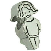 Connections from Hallmark Stainless Steel Girl Charm