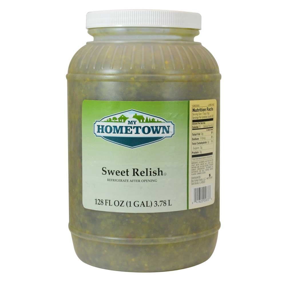 4 PACKS My Home Town Value Sweet Relish, 1 Gallon