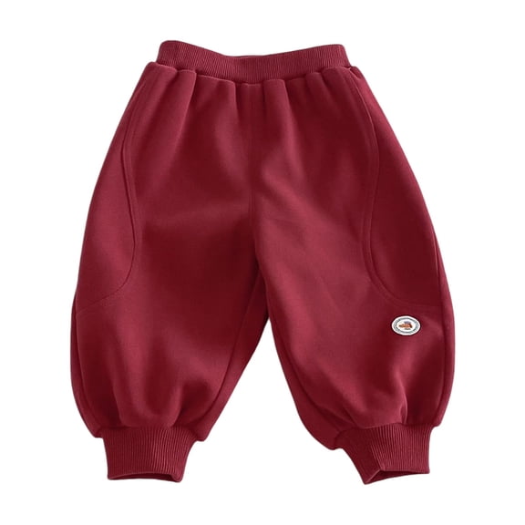 EnJoCho Kids Maroon Jogger Sweatpants, Soft Cotton Blend Fabric with Elastic Waistband, Comfy Casual Daily Sweat Trousers for Toddler Boys