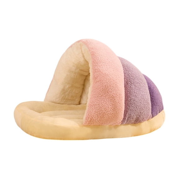 Jubipavy Pet Bed Warming Lair For Pet Self Warming Bed Pet Bed Slippers Pet Bed Semi Enclosed Cats Bed Winter Warming Pet Supplies