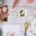 thumbnail image 6 of 3drose, Funny Rattlesnake in Santa Hat Christmas Art, 3 inch Snowflake Porcelain Ornament, 6 of 7