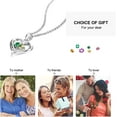 thumbnail image 6 of Personalized Bold Name Wrapped Iridescent Heart Necklace, 6 of 6