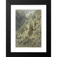thumbnail image 2 of Gustave Doré 11x14 Black Modern Framed Museum Art Print Titled - An Alpine Valley with Trees and Boulders (1876), 2 of 5