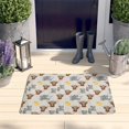 thumbnail image 2 of White Highland Cow Flower Bathtub Flannel Non Slip Door Rugs,Washable Door Mats Indoor,Decorative Door Mats,Dirt-Resistant and Absorbent Doormat for Entrance,Bedroom,Kitchen,Bathroom,23.5"x16", 2 of 5