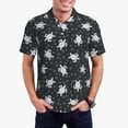 thumbnail image 1 of Fotbe Turtle Pattern Men’s Golf Polo Shirt – Breathable Performance Golf Shirt with Button-Down Collar-Large, 1 of 6