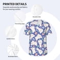 thumbnail image 5 of Rocae Cute White Rabbit for Breathable Men's Baseball T-Shirt Fashionable Casual Baseball Jersey, Moisture-wicking Sportswear 3X-Large, 5 of 9