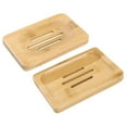 thumbnail image 3 of GOOHOCHY 2pcs Wood Soap Box Soap Holder Container Soap Box Case for Home Kitchen Bathroom (Assorted Color), 3 of 8