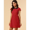 thumbnail image 2 of INSPIRE CHIC Women's Doll Collar Above Knee Hidden Zipper Back Dress, 2 of 6