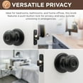 thumbnail image 6 of Copper Creek Hardware CK2030BC Colonial Privacy Knob, Black, 6 of 7