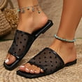 thumbnail image 3 of Heart Mesh Summer Slippers Women 2024 New Trend Outdoor Flat Sandals Women Flip Flops Design Ladies Shoes Black Plus Size 36-43, 3 of 6