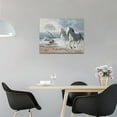 thumbnail image 4 of Rustic White Horse Wall Art Coastal Beach Running Horse Pictures Wall Decor Seagull Canvas Prints Wild Animals Painting Framed Modern Artwork for Girl Bathroom Kitchen Dining Room Office 16"x12", 4 of 6