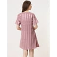 thumbnail image 3 of Unique Bargains Women's Pajamas Satin Dress Nightshirt Lounge Sleepwear Nightgown, 3 of 5