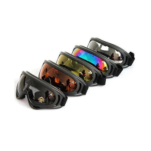 5 Pack Motorcycle Goggles - Goggles - Dirt Bike ATV Goggles Anti-UV 400 Adjustable Offroad Protection Combat Tactical Military Goggles for Men Women K