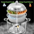 thumbnail image 2 of PRIJESSE 4-Pack Chafing Dish Buffet Set, 6QT Round Buffet Servers and Warmers Set, Stainless Steel Catering Food Warmer with Lid for Party, 2 of 7