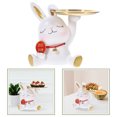 thumbnail image 3 of Miangastore Rabbit Statue Storage Holder White Resin 1Set 8.3X5.5X7.1In, 3 of 9