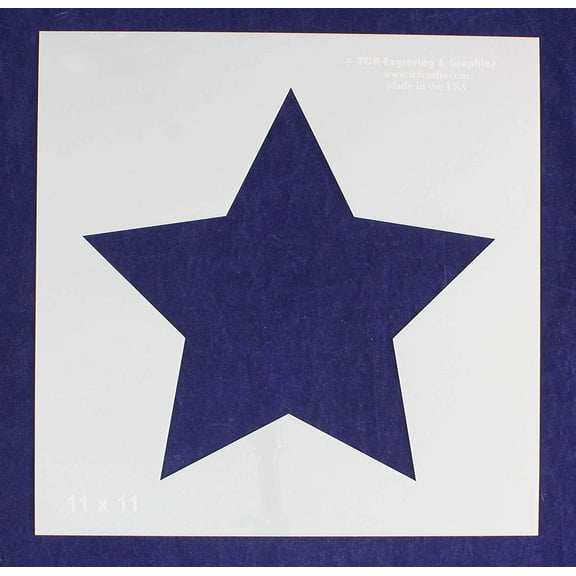 Single Star Stencil 14 Mil -11" X 11" Overall - Painting/Crafts/Templates