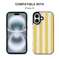thumbnail image 5 of Yellow And White Vertical Stripes Leather Wallet Case for iPhone 16 15 14 13 12 11 Pro Max Wallet Case Card Holder Flip, 5 of 8